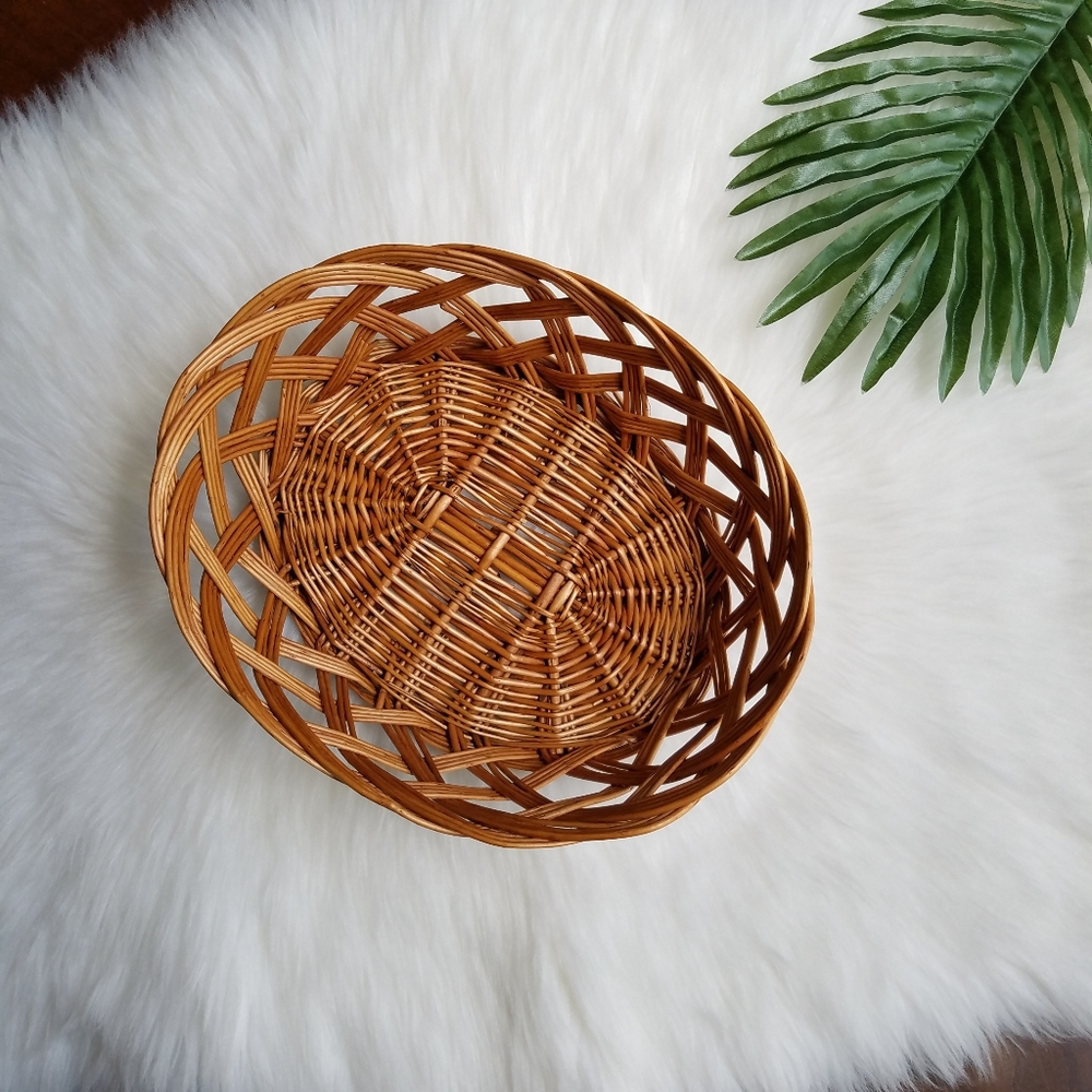 Vintage Boho Oval Basket